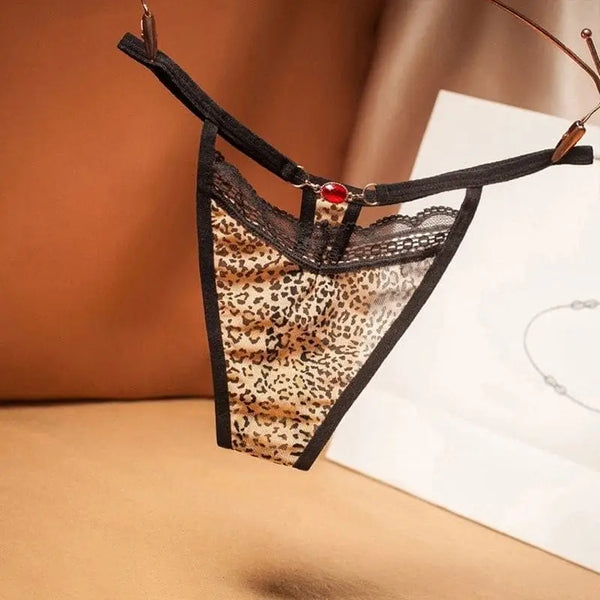 String Léopard Bijou Beige